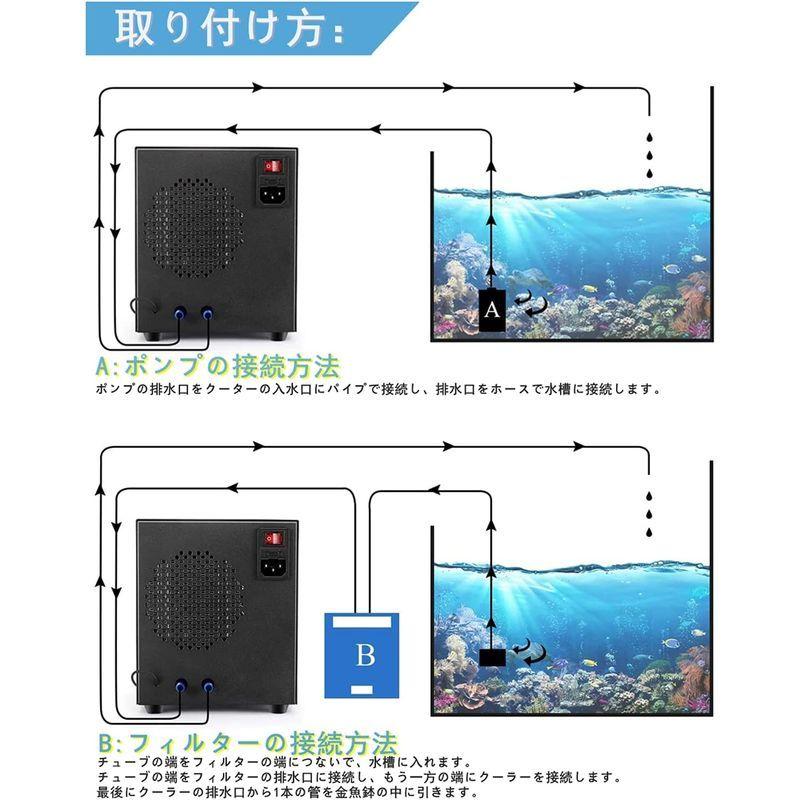 小型循環式水槽クーラー 水槽用クーラー 水槽冷却 水槽加熱 恒温機能 温度調整 ポンプ付き 60L 水槽用クーラー 水槽冷却 水槽加熱 恒温機能 温度調整 ポンプ付き 60L