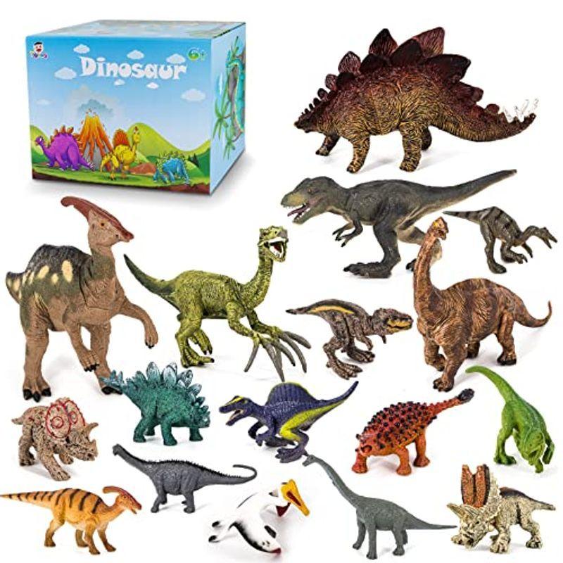 【83%OFF!】Tagitary 恐竜フィギュア おもちゃ 17点セット 誕生日プレゼント 収納ボックス付き リアルな恐竜おもちゃ 子供おもちゃ 定番おもち