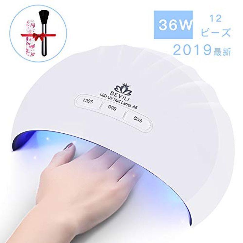 Uv Ledライト ジェルネイルライト Usb式 3段階タイマー設定 人感センサー付き 硬化ライト ネイルランプ ホワイト メーカー再生品