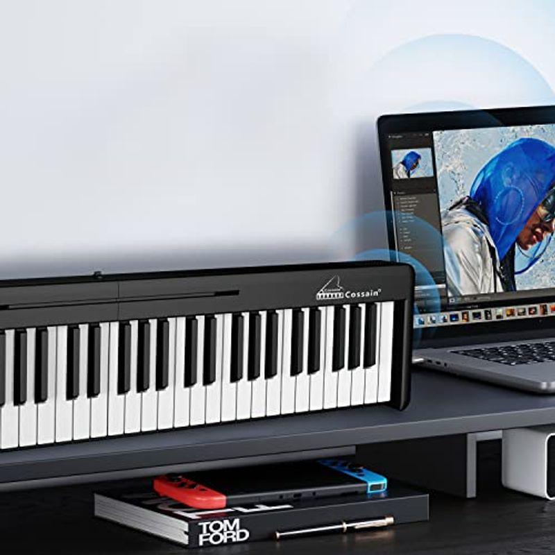 超歓迎】【超歓迎】電子ピアノ 61鍵盤 折り畳み式 鍵盤が光る 初心者向け 入門 光ナビゲーション 携帯用 ワイヤレスmidi対応 ペダル  レコーディング、PA機材