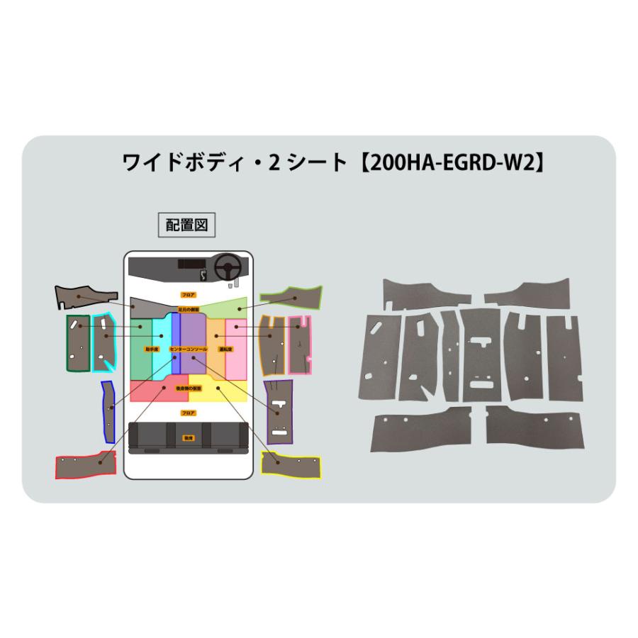 200系ハイエース窓埋めパネル防音断熱仕様 ナローワイド共通左右1セット