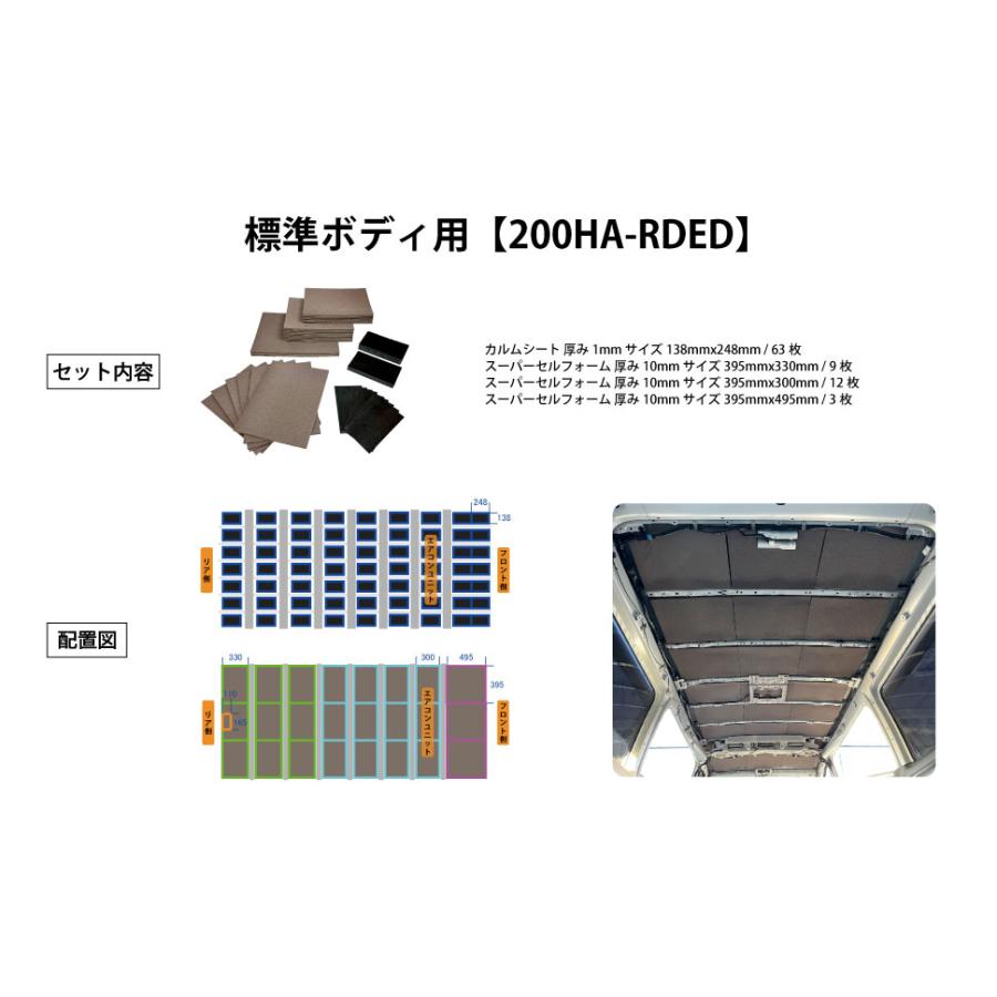 be on sound (美音サウンド) 200系ハイエース 天井デッドニングセット