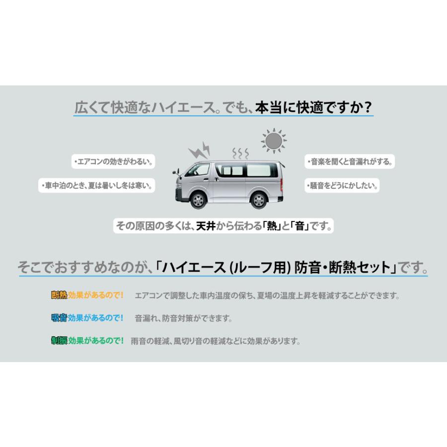 be on sound (美音サウンド) 200系ハイエース 天井デッドニングセット