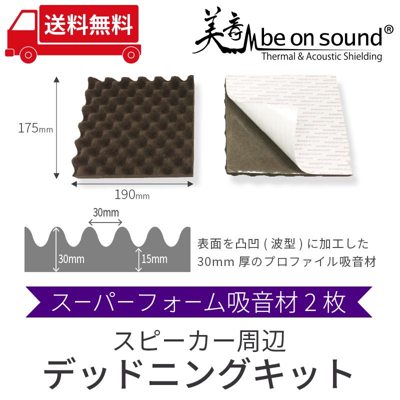 車 防音 デッドニング be on sound スピーカー周辺デッドニングキット/ 車のドア2枚分｜beonsound｜03