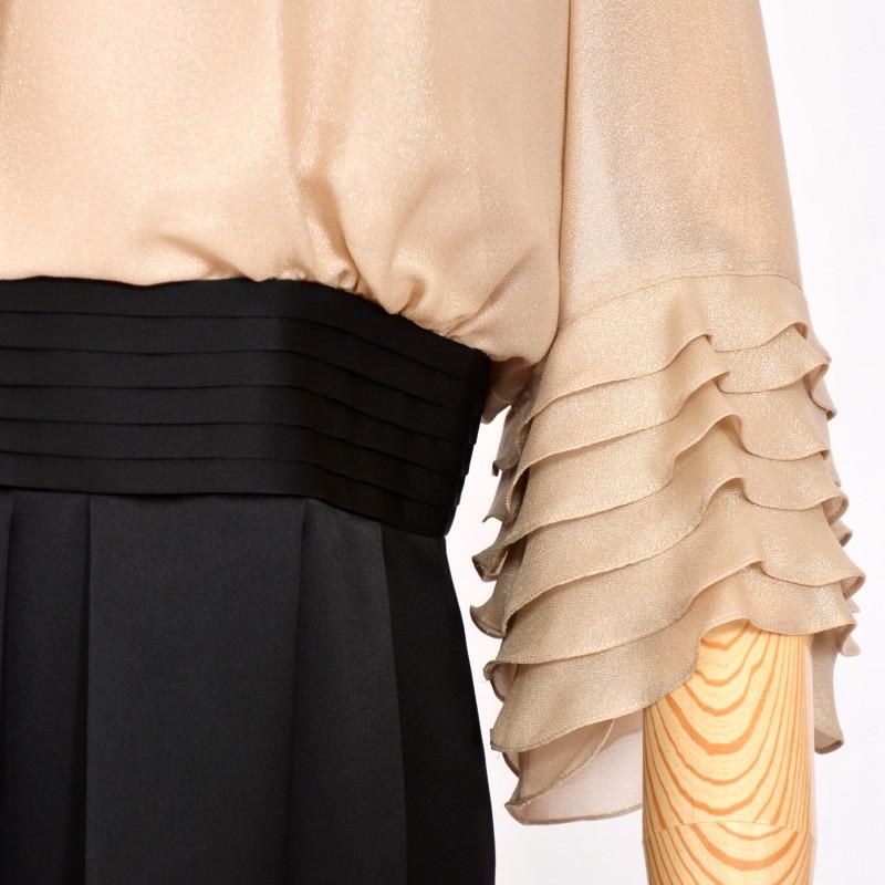 ドレス レンタル 4点セット ベージュ フリル スリーブ ワンピース 11号 | ブランド登録なし | 04