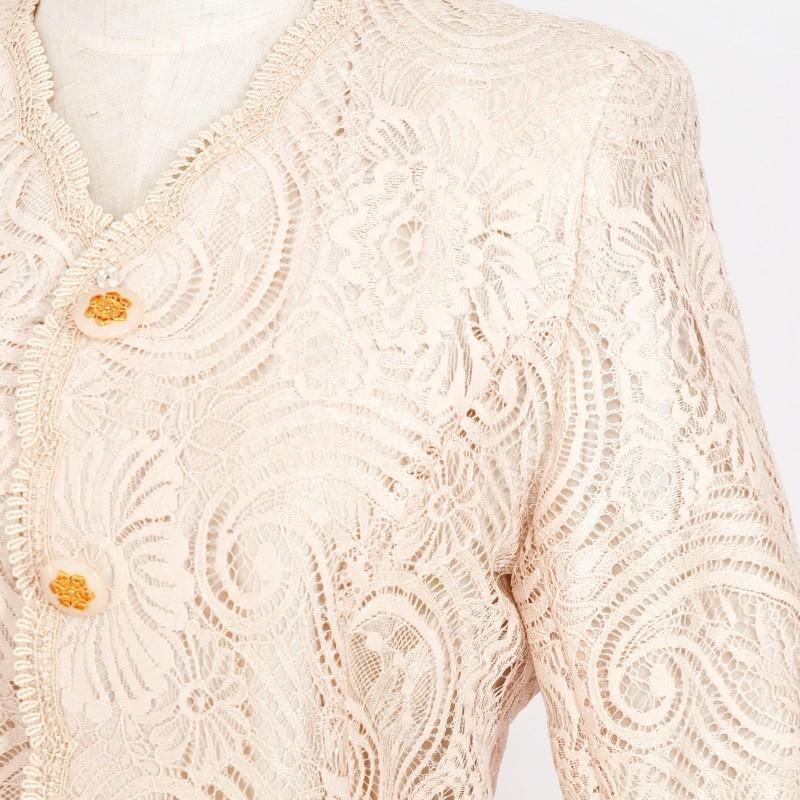 ドレス レンタル 4点セット ベージュ レース ２ピース 11号 | ブランド登録なし | 04