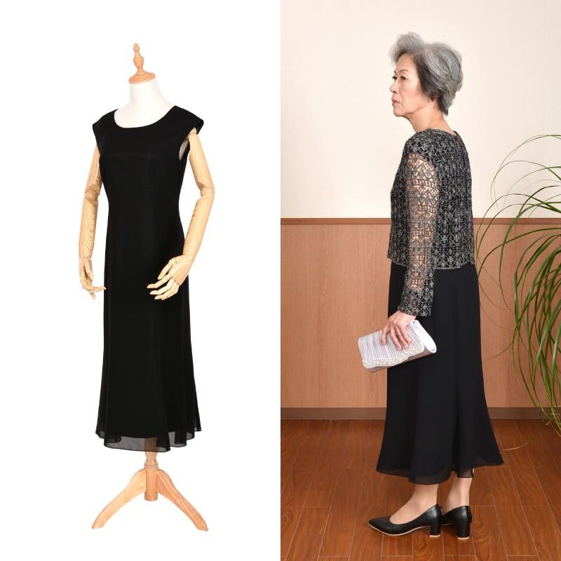 ドレス レンタル 5点セット アンクル ワンピ シルバー ブラック レース 13号 | ブランド登録なし | 08