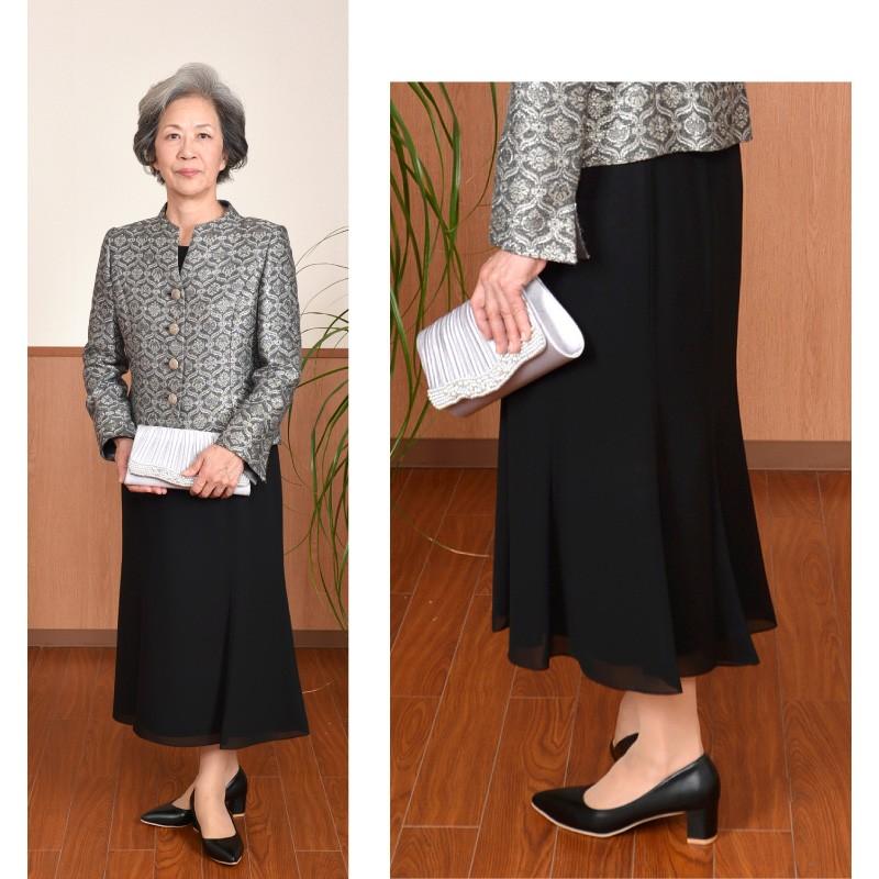 ドレス レンタル 5点セット セットアップ スリットスカート (マーメイドスカート) シルバー スタンド カラー 11号 | ブランド登録なし | 01