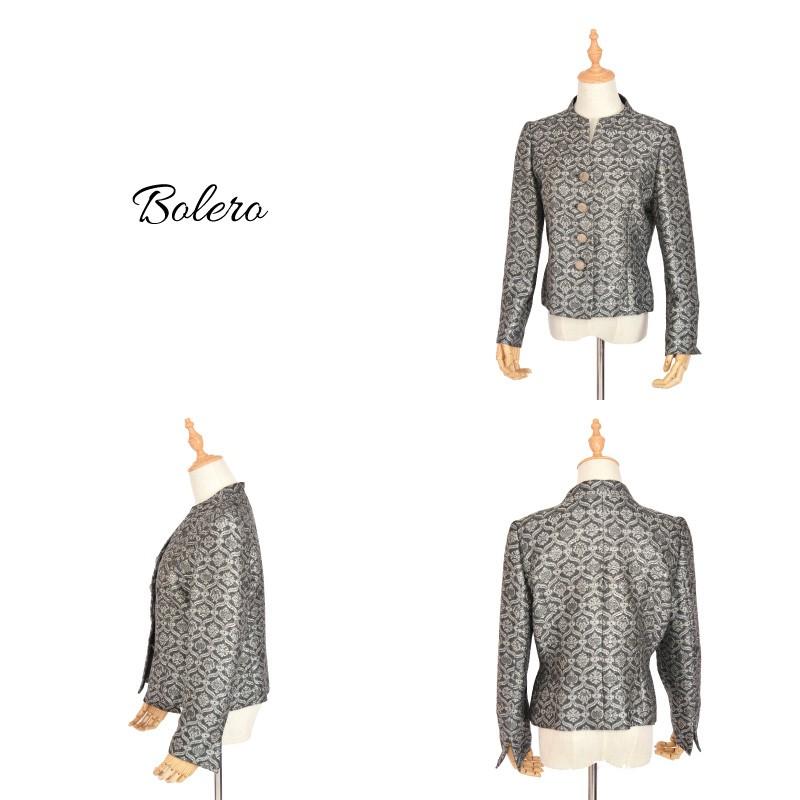 ドレス レンタル 5点セット セットアップ スリットスカート (マーメイドスカート) シルバー スタンド カラー 11号 | ブランド登録なし | 08