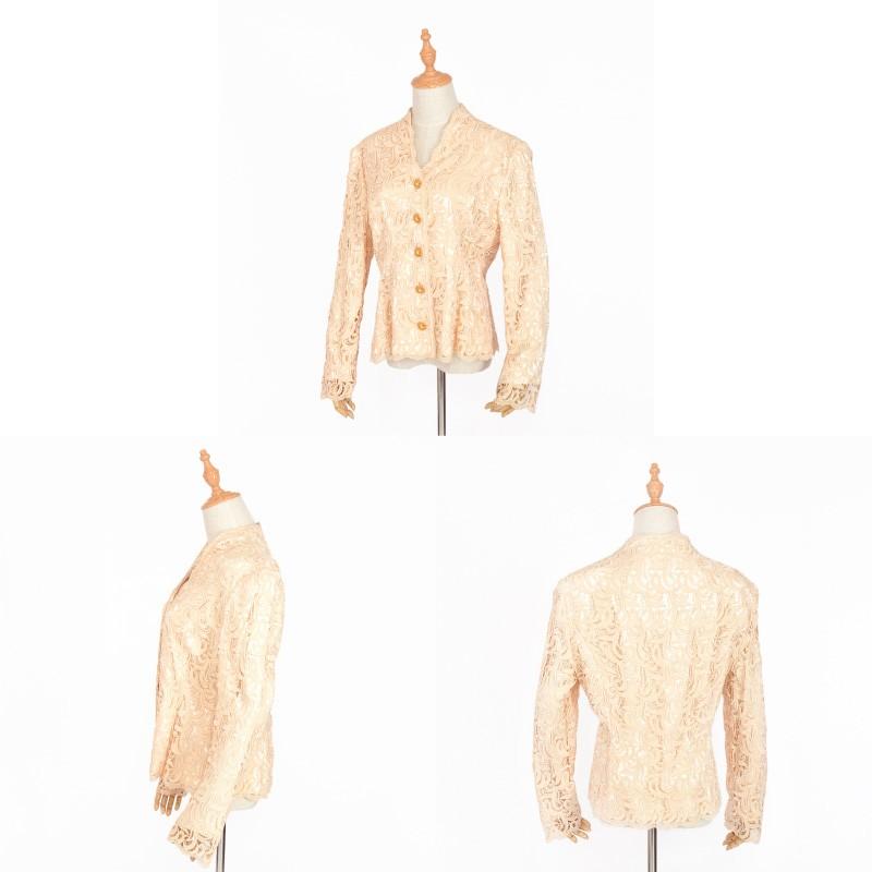 ドレス レンタル セットアップ 5点セット スリットスカート (マーメイドスカート) ベージュケミカルレース13号 | ブランド登録なし | 08