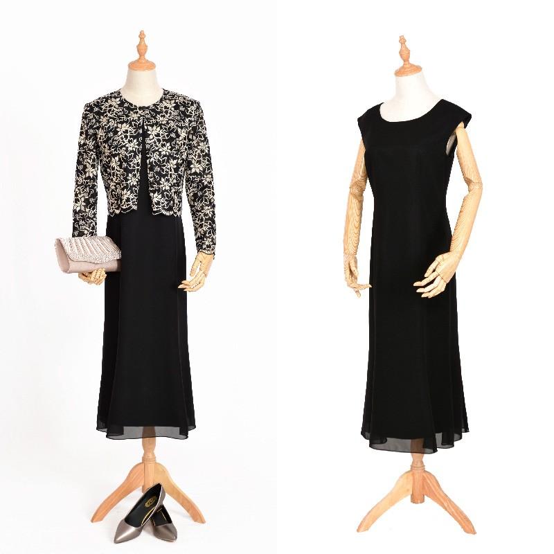 ドレス レンタル 5点セット アンクルワンピブラックゴールドフラワーレース 9号 〜 15号 | ブランド登録なし | 02