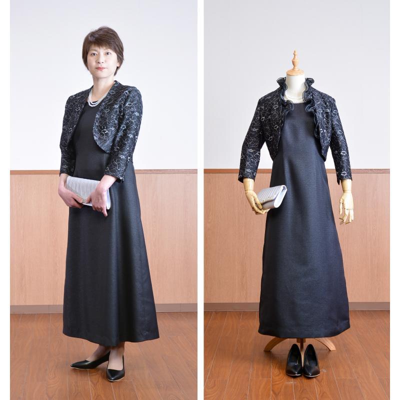 ドレス レンタル 5点セット マザーズドレス ブラック ネイビー レース ワンピース 9号11号 13号 15号 | ブランド登録なし | 03