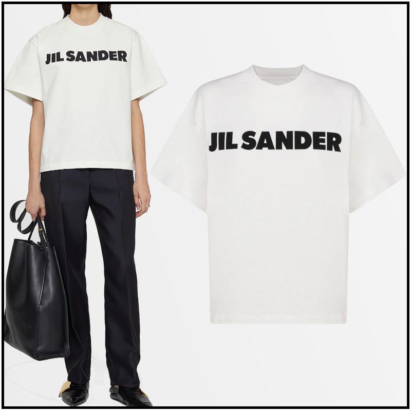 JIL SANDER ジルサンダー ロゴ 入り プリント コットン ジャージー T 