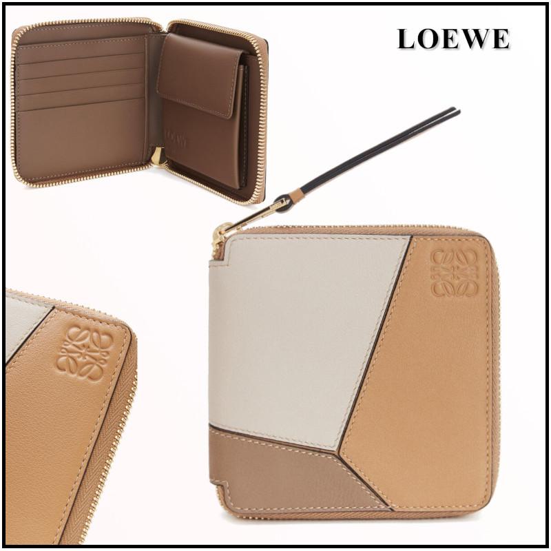 LOEWE ロエベ Puzzle パズル スクエア ジップ ウォレット 二つ折り 