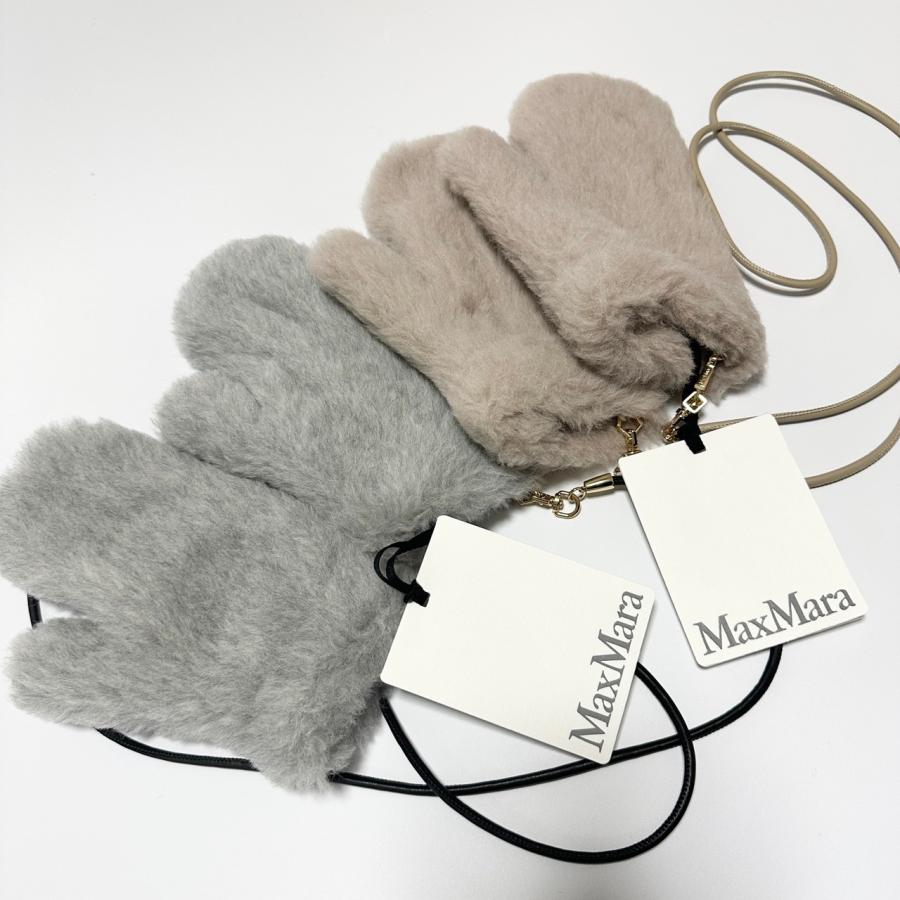 MaxMara ミトン OMBRAT テディベア-グレー SM マックスマーラ Max Mara MAX MARA ミトン OMBRAT テディベア ファー