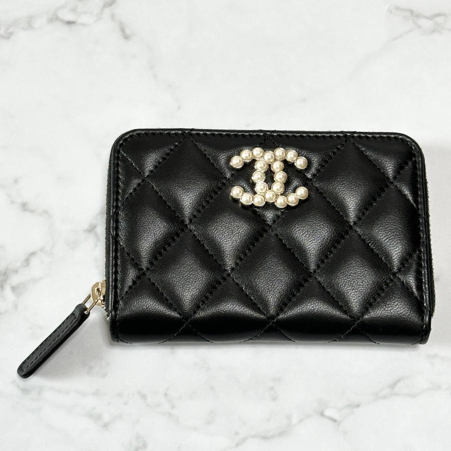 CHANEL（シャネル） パールロゴ ジップ コインパース