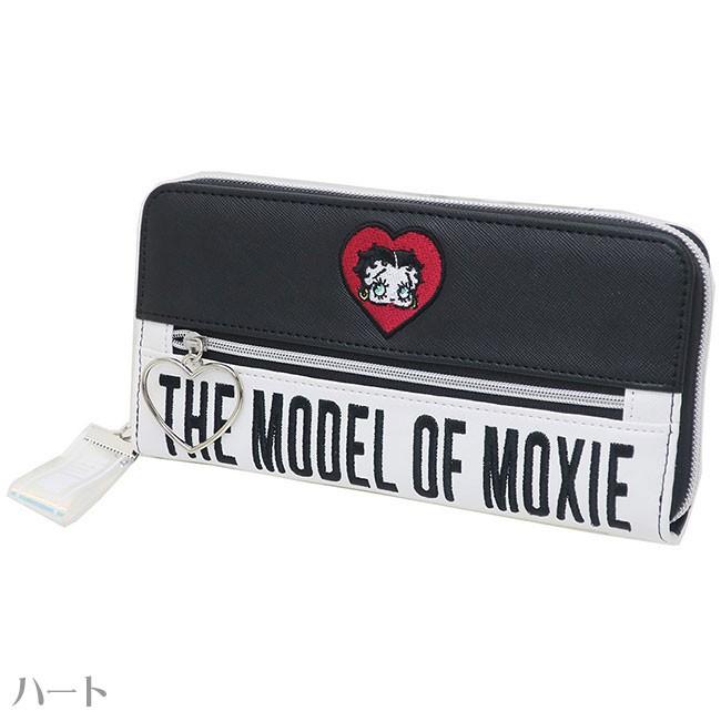 長財布 ベティブープ 刺繍 ワッペン レザー デニム Betty Boop