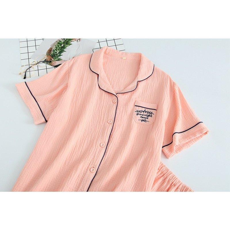 ルームウェアパジャマセットアップ上下セット半袖レディース半ズボン短パンボタンショートパンツポケットウエストゴム快適