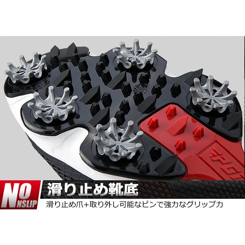 PGM ゴルフシューズ ダイヤル式 BOA ソフトスパイク 快適 防水 紐なし golf 25.0cm~28.0cm 118gsh19 0cm 5cm ゴルフシューズ