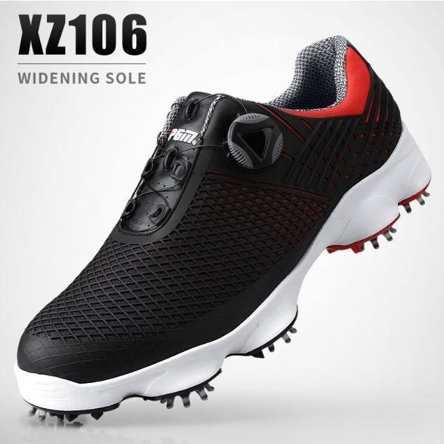 PGM ゴルフシューズ ダイヤル式 BOA ソフトスパイク 快適 防水 紐なし golf 25.0cm~28.0cm 118gsh19 0cm 5cm ゴルフシューズ