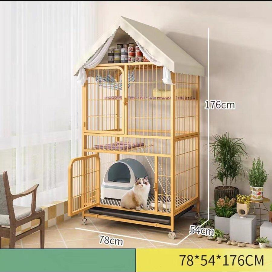 キャットケージ 大型 ペットケージ 折りたたみ 簡単組み立て 屋根付 収納ボックス付き 金属ワイヤー 頑丈 猫ハウス 2段 3段 室内飼い 保護 脱走防止 おしゃれ 猫 ケージ キャットケージ 2/3段 木製 キャスター付き 棚板付き 広々 大型 高級感 おしゃれ キャットハウス 留守番 保護 脱走防止 多頭飼い 杉天然木 UO1236058634(11362円)