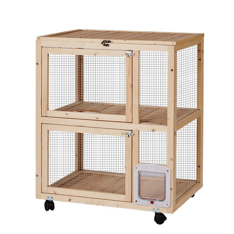 猫 ケージ キャットケージ 木製フレーム 広々 大型 猫ゲージ おしゃれ キャットハウス ネコ ハウス 留守番 保護 脱走防止 
