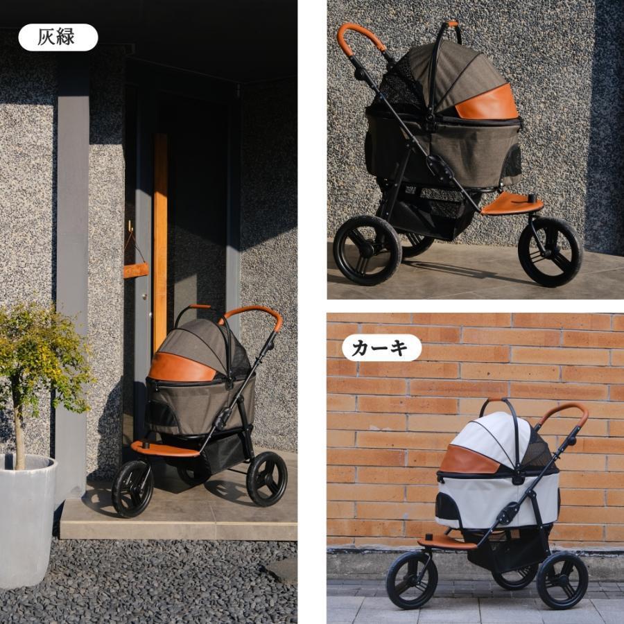 【大径タイヤ減震】ペットカート 分離型 多頭 耐荷重50KG 大型犬 中型犬 減震 折りたたみ 犬カート 自立可能 3輪 ストッパー付き 猫 