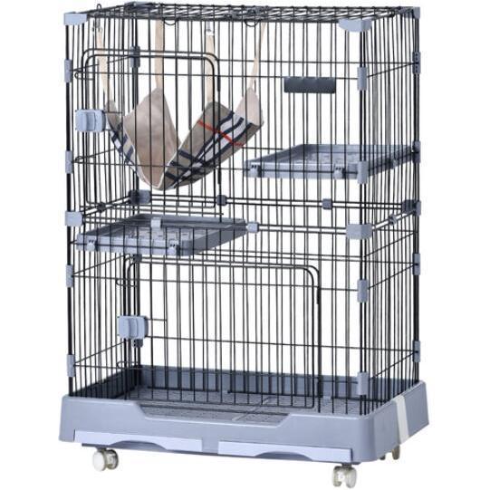 猫 ケージ キャットケージ ペットケージ キャスター付 猫ゲージ 大型 多頭飼い ネコドア キャットハウス 1段2段可能 留守番 保護 脱走防止 おしゃれ ケージ キャットケージ 猫ゲージ 大型