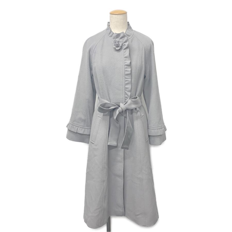 ＊極美品M'S GRACY（エムズグレイシー38サイズフリルスプリングコート エムズグレイシー フリル コート フリル付きレディーライクコート