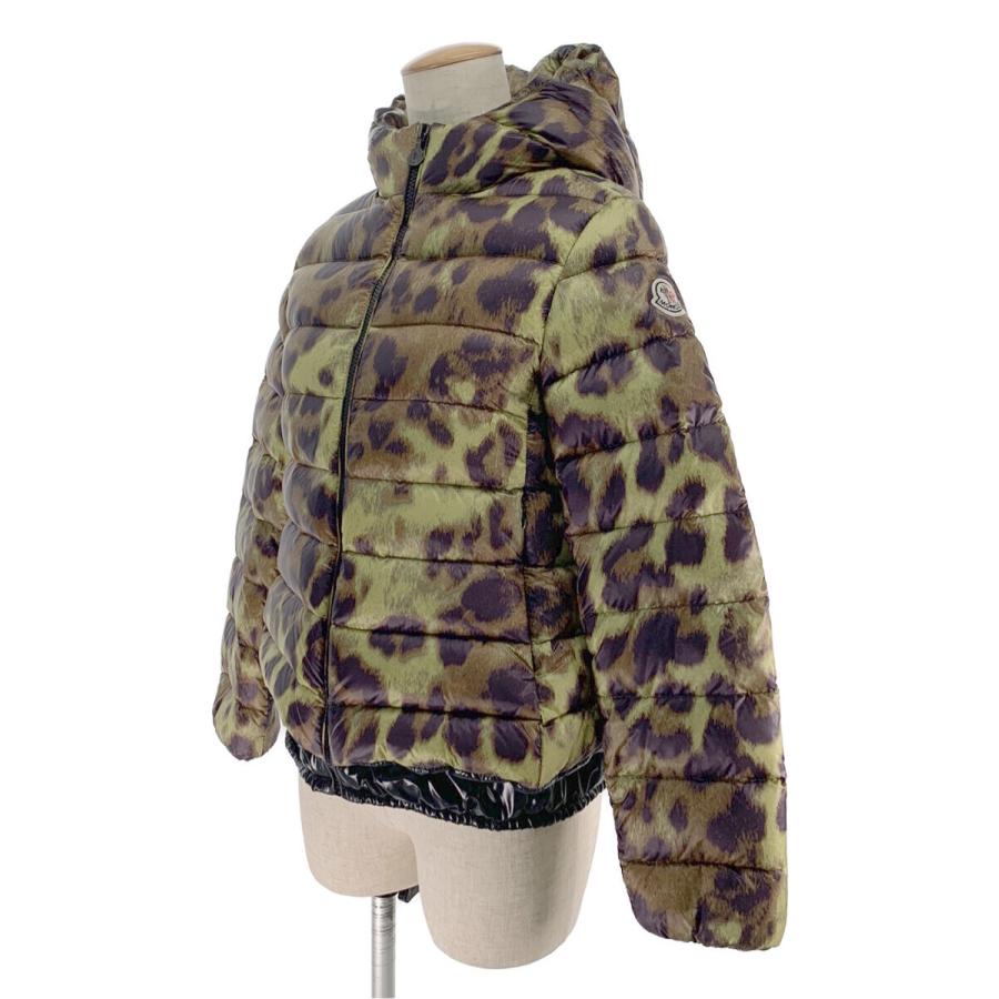 美品♪ モンクレール ダウンジャケット フェザー レオパード ヒョウ柄 サイズ2 モンクレール ダウンジャケット ローレライ レオパード