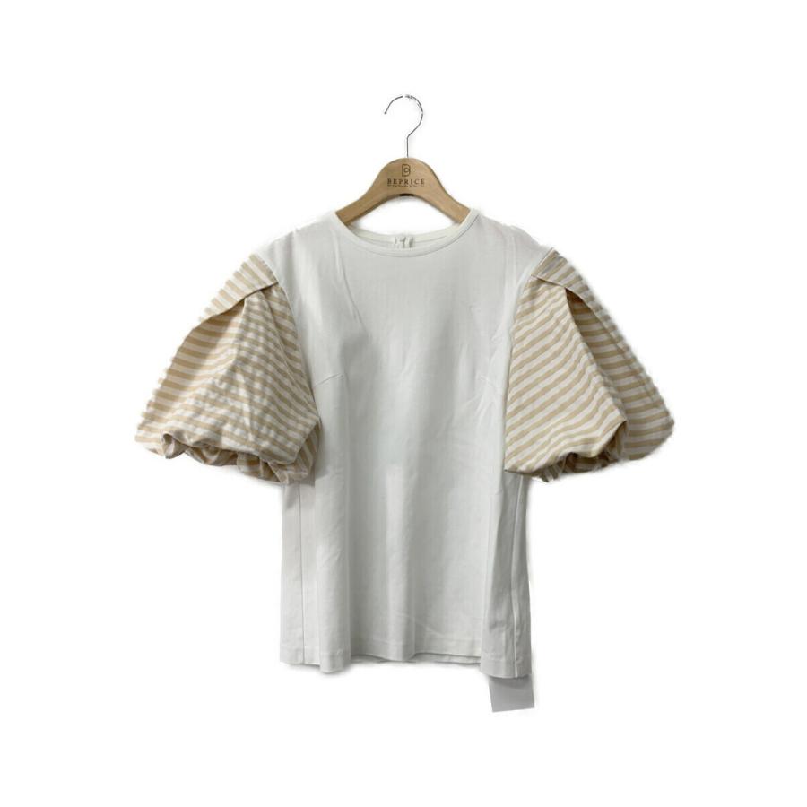 ボーダーズアットバルコニー Tシャツ カットソー パフスリーブTシャツ 
