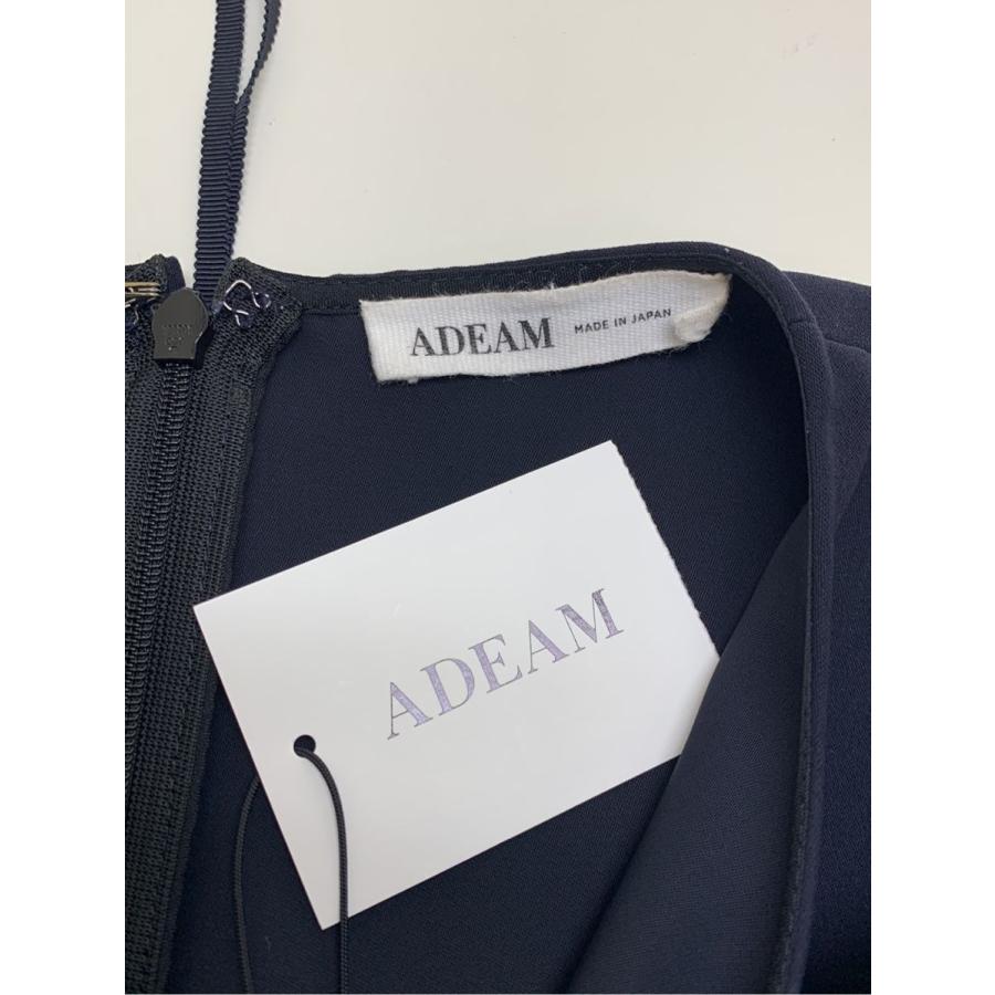 ADEAM ネイビー 半袖 トップス　サイズ0 ADEAM（FOXEY） アディアム シャツ ブラウス Weekend Top リボン 半袖