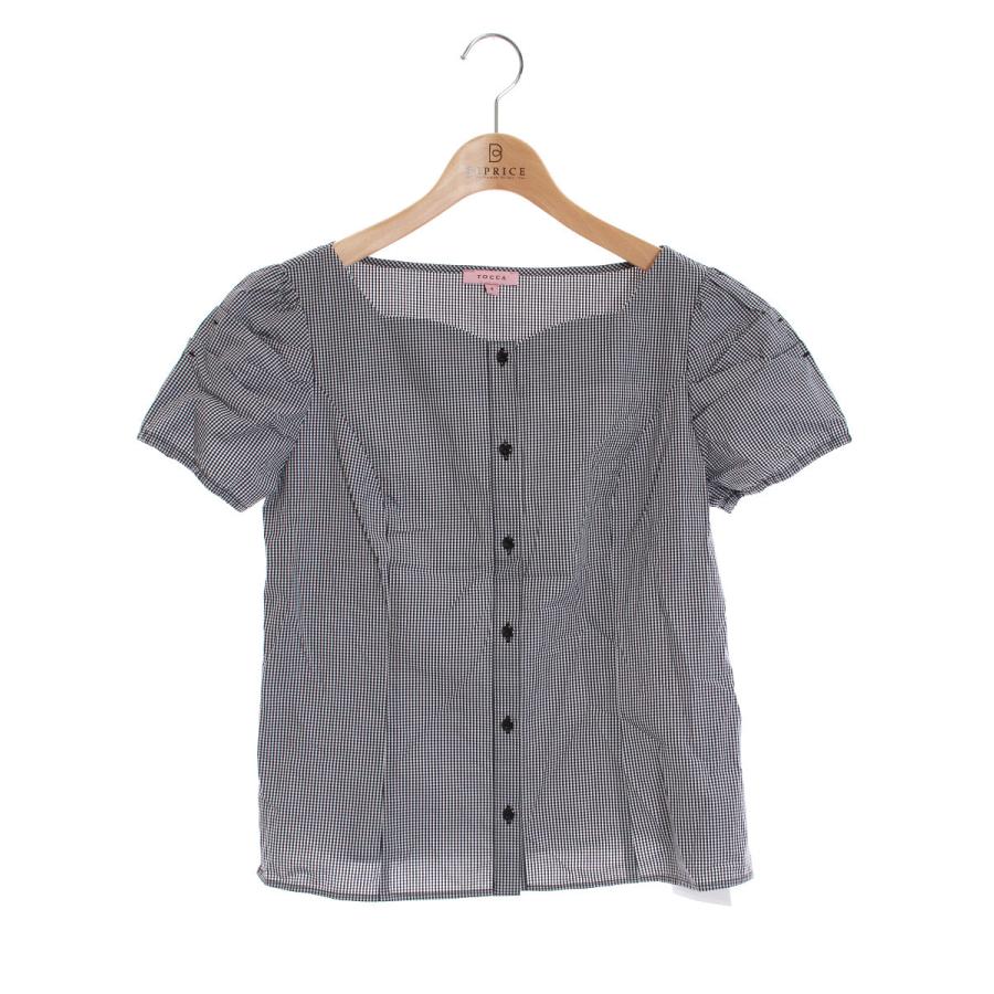 新品タグ付き TOCCA ブラウス ギンガムチェック 4 完売 TOCCA（トッカ） シャツ ブラウス ギンガムチャック ノーカラー