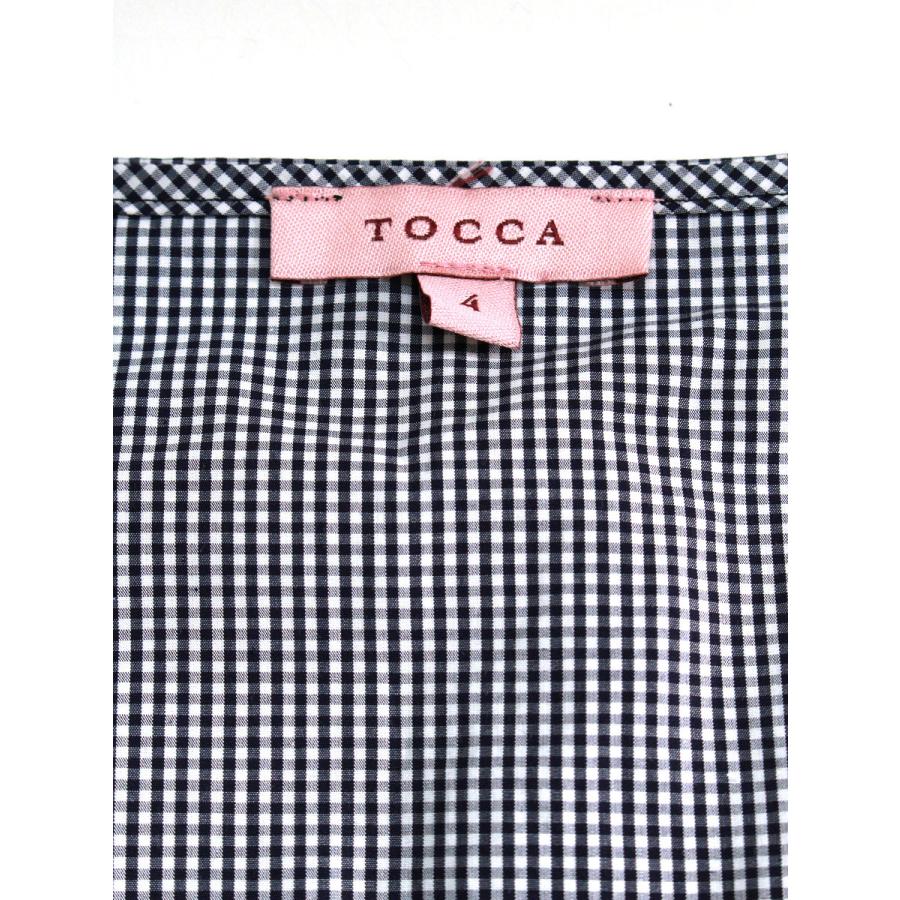 新品タグ付き TOCCA ブラウス ギンガムチェック 4 完売 TOCCA（トッカ） シャツ ブラウス ギンガムチャック ノーカラー