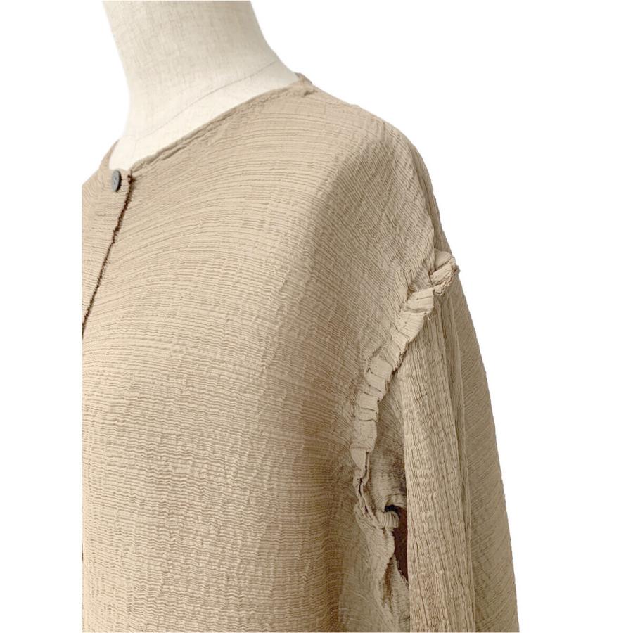 ミーイッセイミヤケ ブラウス SHEER SEE-THROUGH CREPE ミーイッセイミヤケ シャツ ブラウス SHEER SEE-THROUGH CREPE 長袖 F