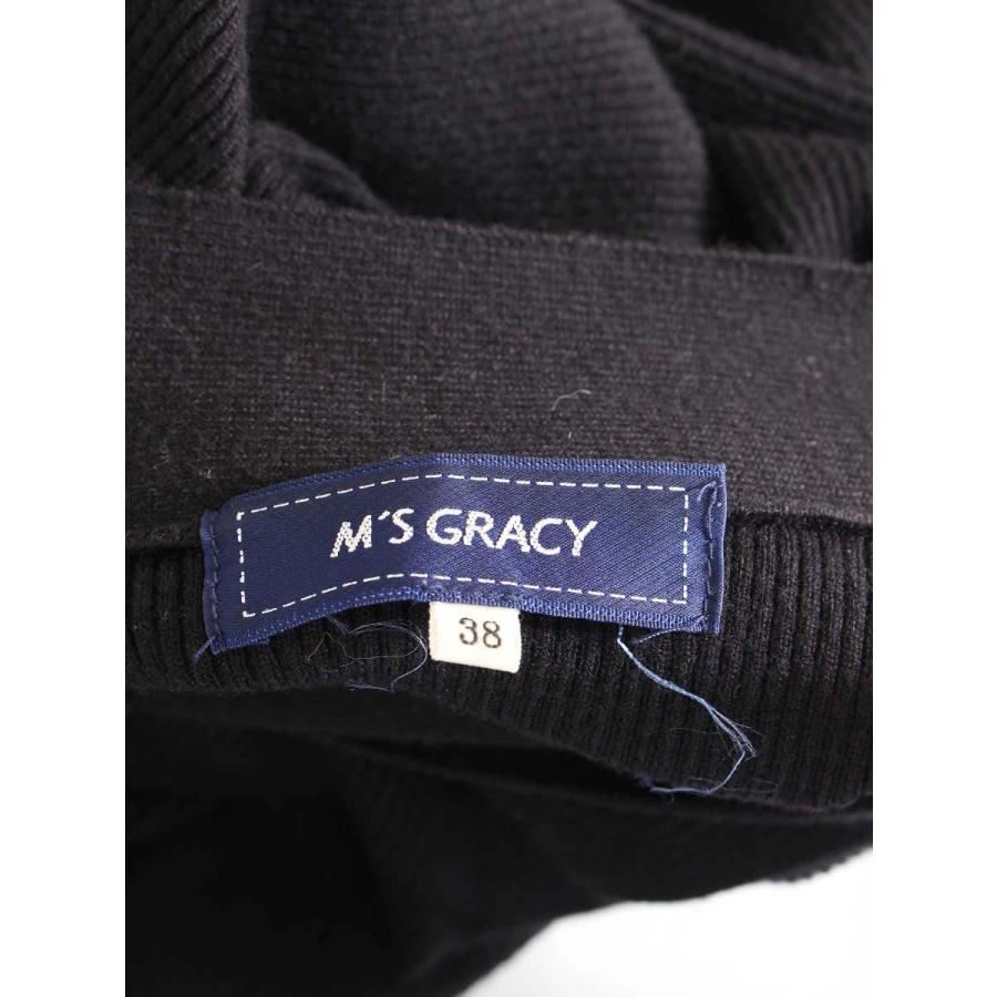 エムズグレイシー　パフスリーブ　お袖ベロアリボン飾り付き　ニット　38 M'S GRACY（エムズグレイシー） ニット セーター リボンモチーフ