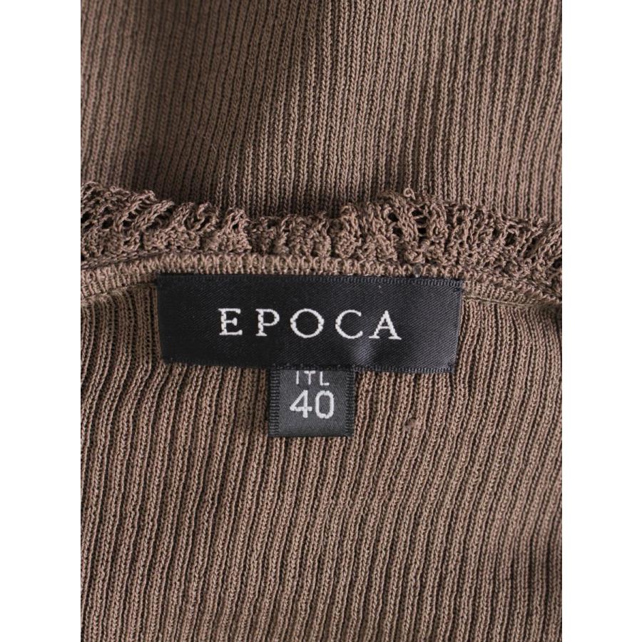 EPOCA（エポカ） カーディガン リブ フリル リボン 半端袖 40