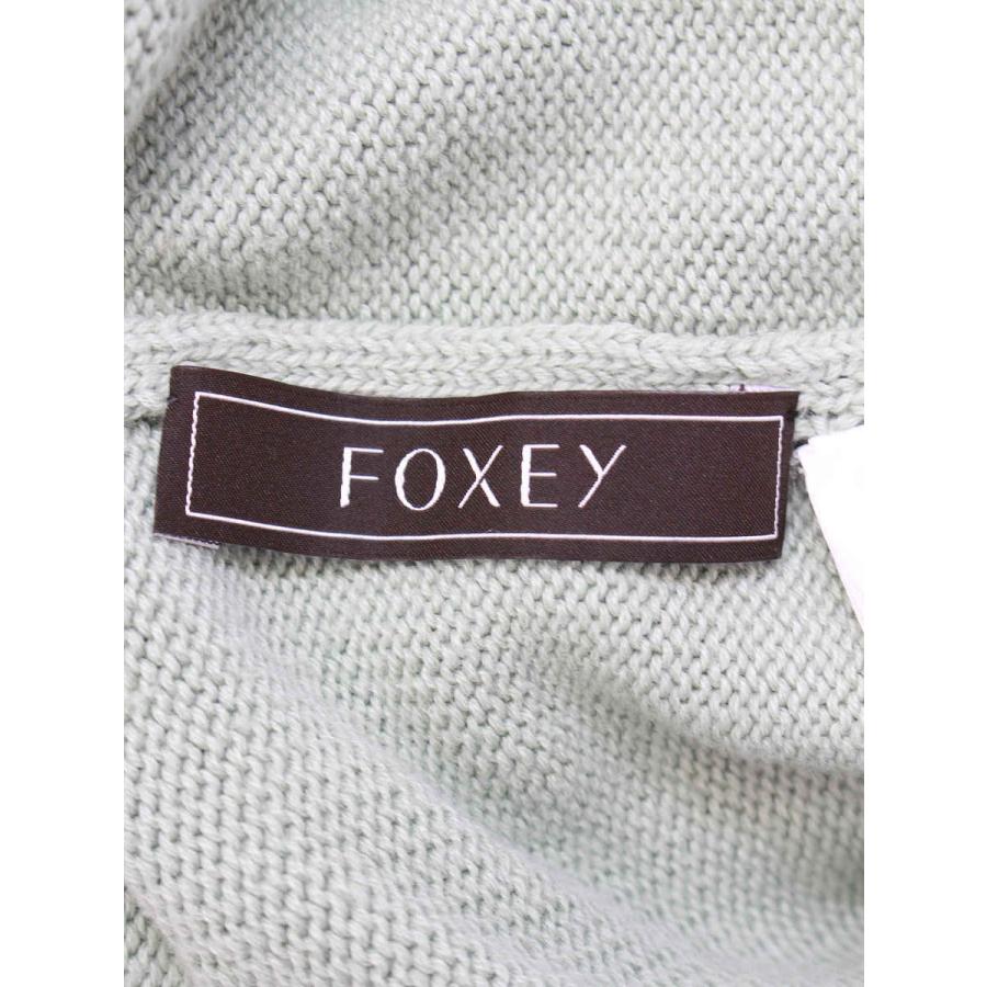 FOXEY BOUTIQUE フォクシー　半袖 カーディガン ロゴボタン　40 FOXEY BOUTIQUE フォクシー 半袖 カーディガン ロゴボタン 40