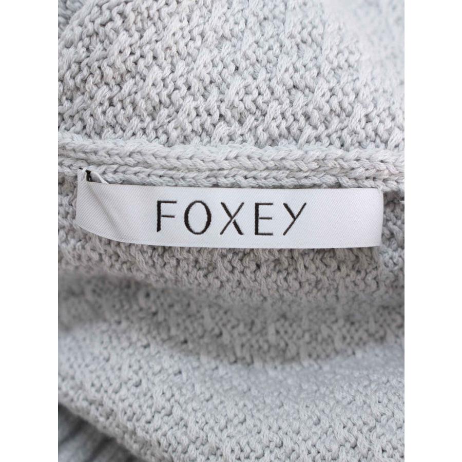 フォクシーブティック Parka Twist Cross 40745 パーカー 42 ブルー ITONAGQ4AV1K FOXEY BOUTIQUE - フォクシーブティック Parka Twist Cross 40745
