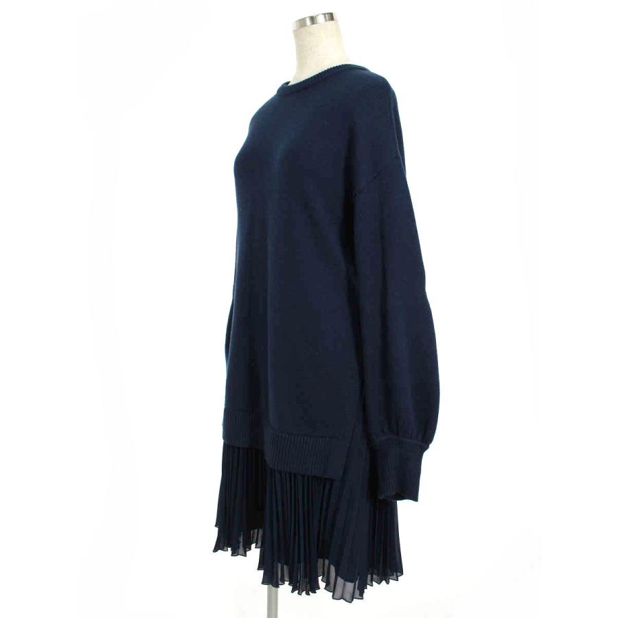 ADEAM ゆったりめニットワンピース ネイビー サイズ6 ADEAM ニットワンピース ネイビー サイズ6 【公式通販】