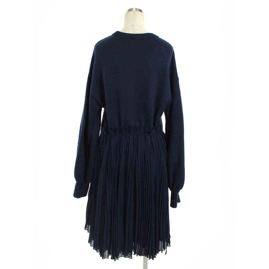 ADEAM ニットワンピース ネイビー サイズ6 【公式通販】