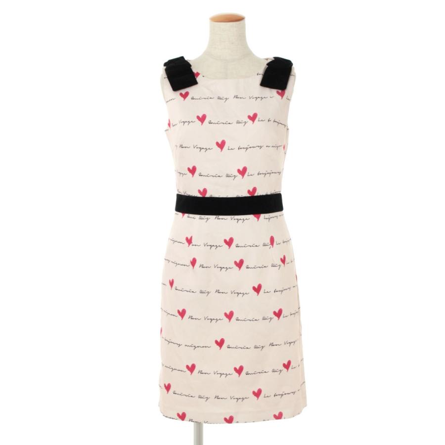 エミリアウィズ ワンピース ベロアリボン ハートモチーフ 総柄 ノースリーブ M h ブランドショップ ビープライス 通販 Yahoo ショッピング