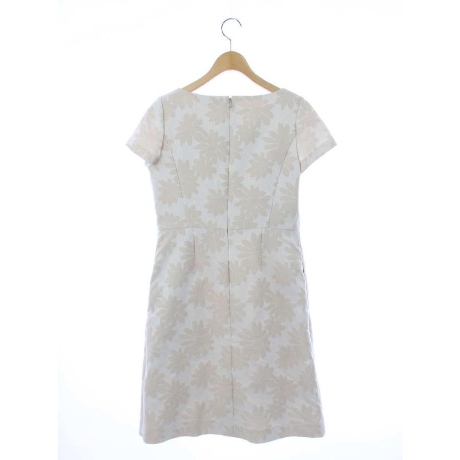 エムズグレイシー　ワンピース　40 フラワーレース 極美品 M'S GRACY フラワーモチーフ レース ワンピース ホワイト