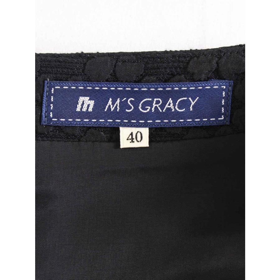 M'S GRACY（エムズグレイシー） ワンピース フラワーモチーフ エンボス