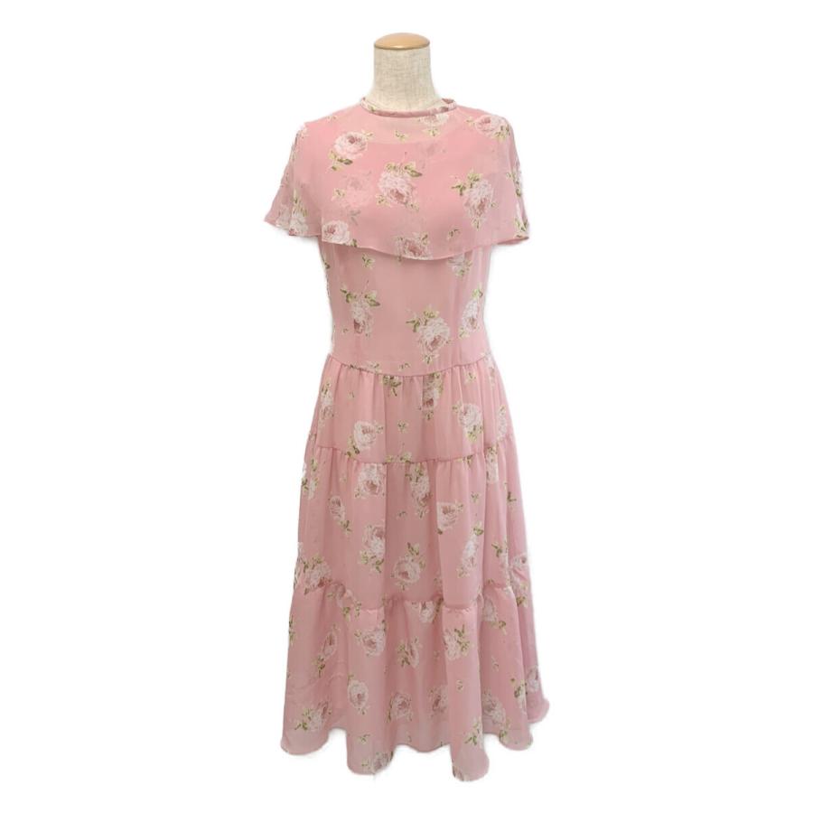 エムズグレイシー ワンピース ケープ付きフラワープリントドレス 花柄  