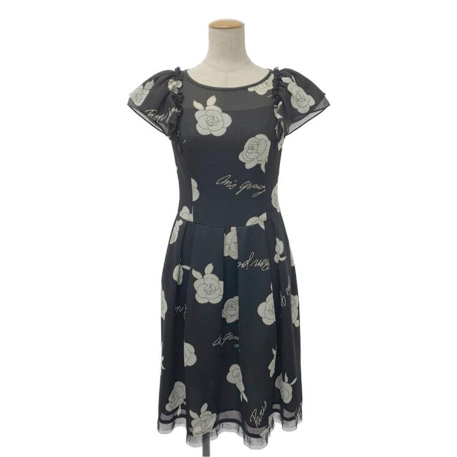 エムズグレイシー花柄メッシュワンピース