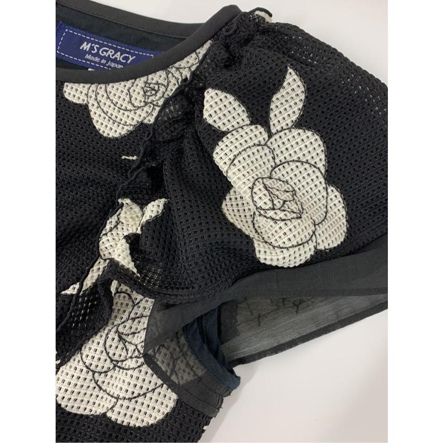 エムズグレイシー ワンピース フラワープリントメッシュドレス 花柄  