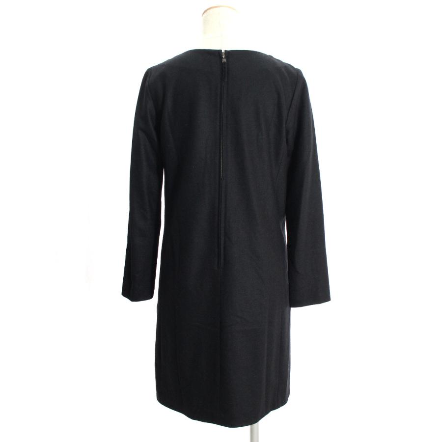 美品】 M-premierBLACK 半袖トップス 36 黒 花モチーフ袖 M 
