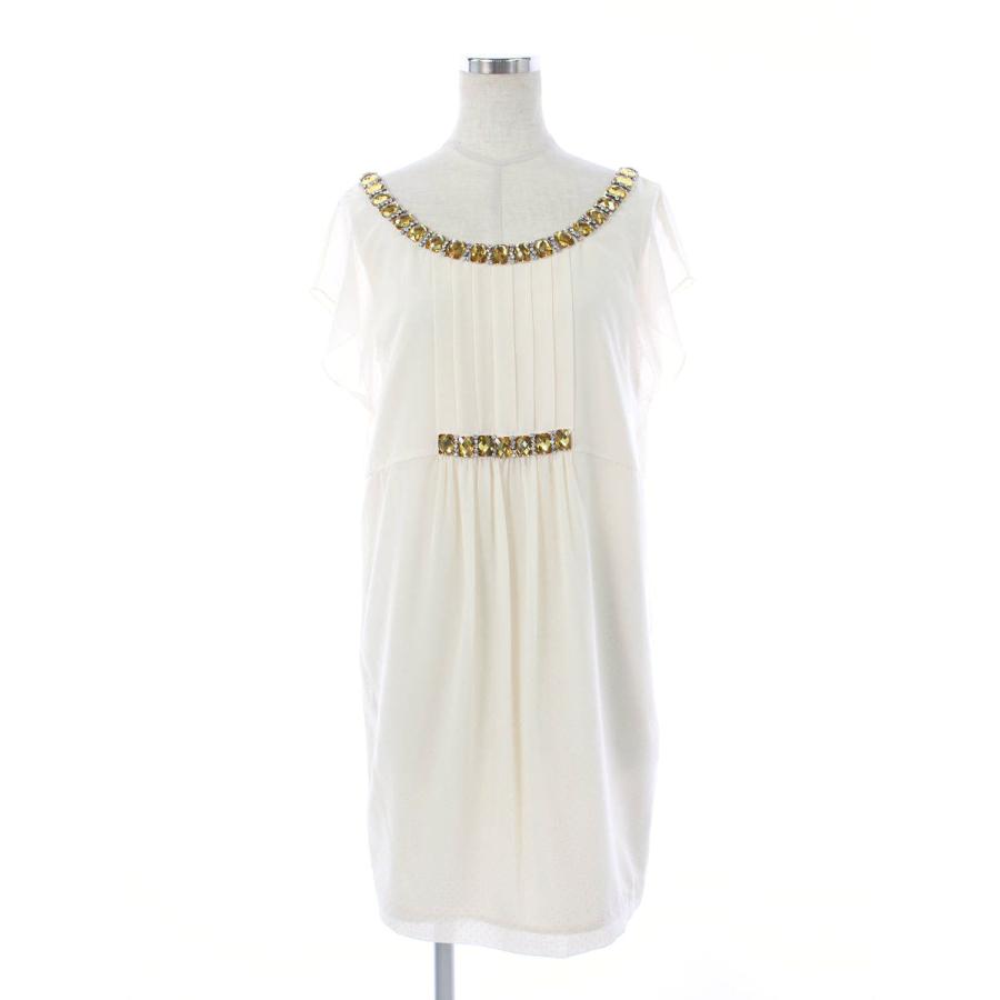 グレースコンチネンタル ワンピース ビジュー Iライン シフォン ドレス