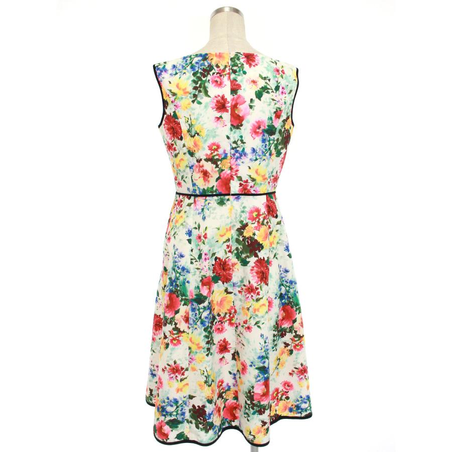 TOCCA RIO ドレス 花柄ワンピース 美品 トッカ ワンピース ドレス 花柄刺繍 コットンリネン 2 M